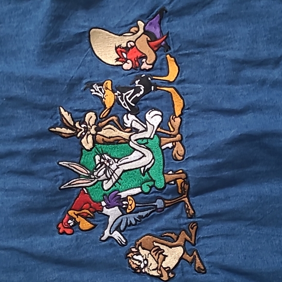 Vintage Looney Tunes Embroidered Button Down Shirt - Picture 3 of 8